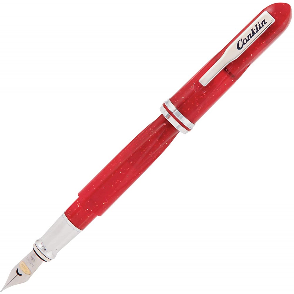 Conklin Empire Fountain Pen - Stardust Red - Medium Nib