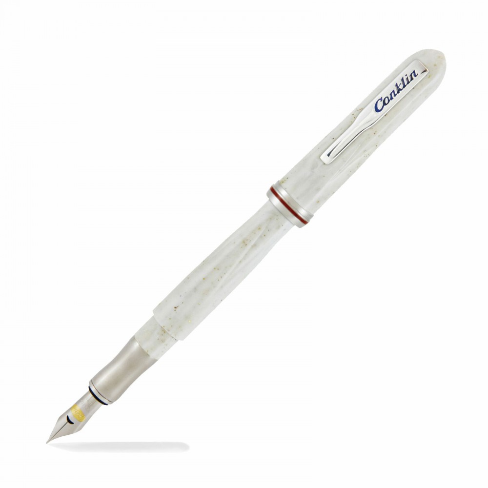 Conklin Empire Fountain Pen - Stardust White - Medium Nib