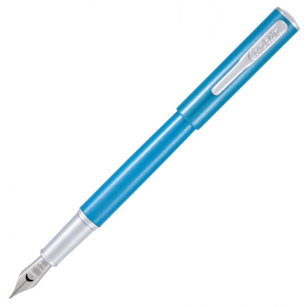 Conklin Coronet Fountain Pen - Turquoise - Medium Nib